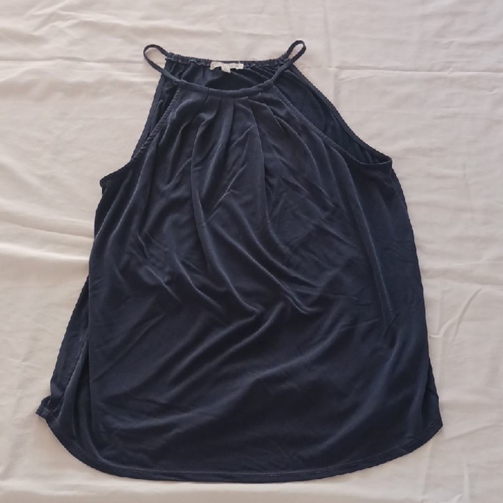 Green Envelope Navy Blue Tank Top